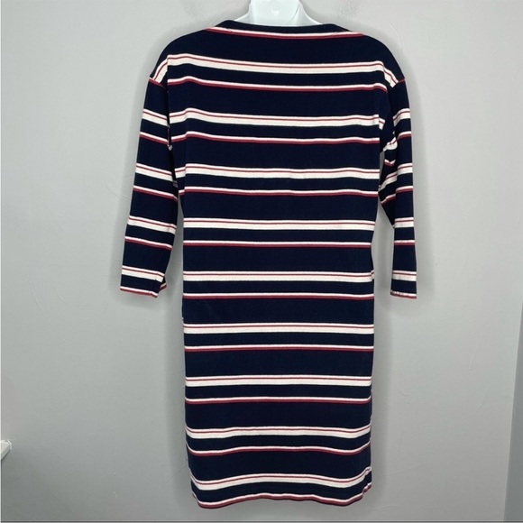 UNIQLO Navy Blue Red White Striped Dress - Picture 4 of 7